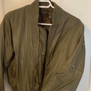 Olive Green Bomber Jacket
